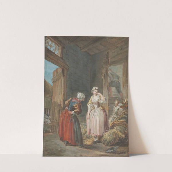 The Surprised Lovers (c. 1765) by Pierre-Antoine Baudouin