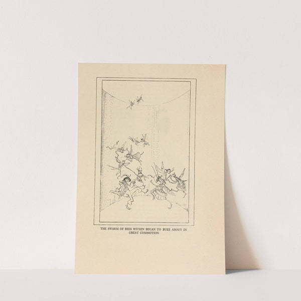 The swarm of bees within began to buzz about in great commotion by Jean de Bosschère