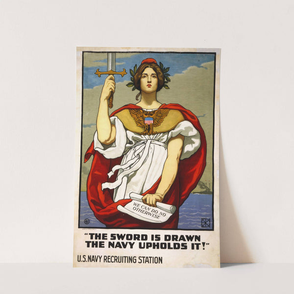 The sword is drawn, the Navy upholds it! (1917) by Kenyon Cox