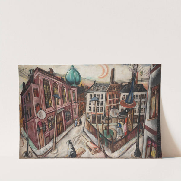 The Synagogue in Frankfurt am Main (1919) by Max Beckmann