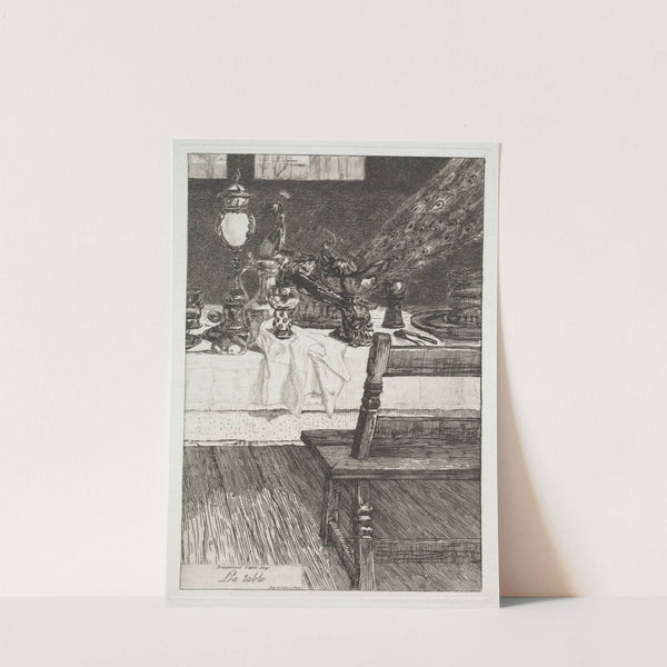 The Table, after H. Leys (1868) by Félix Bracquemond
