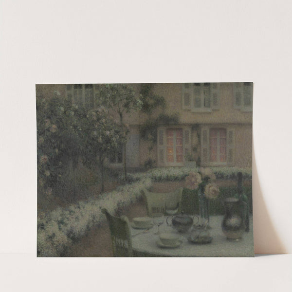 The Table in the White Garden at Gerberoy by Henri Le Sidaner