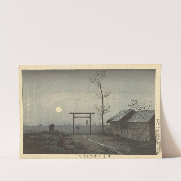 The Taro Inari Shrine In The Rice Fields At Asakusa by Kobayashi Kiyochika