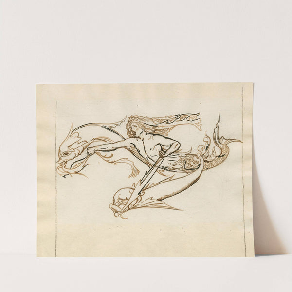 The Tempest; Designs for decorative tail-piece (1900) by Robert Anning Bell