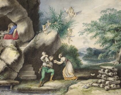 The tempest, III, 1, Miranda; ‘If you’ll sit down, I’ll bear your logs the while, pray give me that, I’ll carry’t to the pile’ (1830)