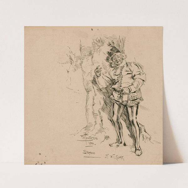 The tempest, Mr. W.T. Clark as Stephano (1890) by Frederick Henry Townsend