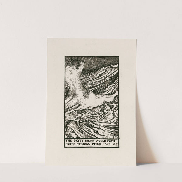 The Tempest; The sky it seems would pour down stinking pitch Act I Scene II (1900) by Byam Shaw