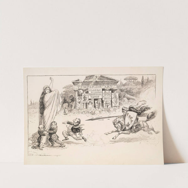 The Temple of Art is closed by order of the Theatrical Trust (1905) by William Henry Walker