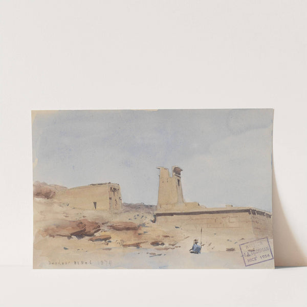 The Temple of Dendur, Showing the Pylon and Terrace (1874) by Frederick Arthur Bridgman