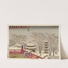 The Temple Sensōji in Snow (1881) by Kobayashi Kiyochika