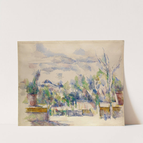 The Terrace at the Garden at Les Lauves (1902-1906) by Paul Cézanne