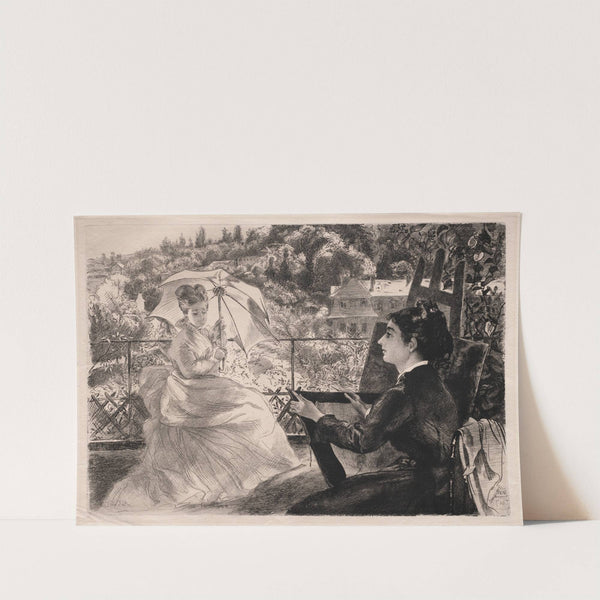 The Terrace of the Villa Brancas (1876) by Félix Bracquemond