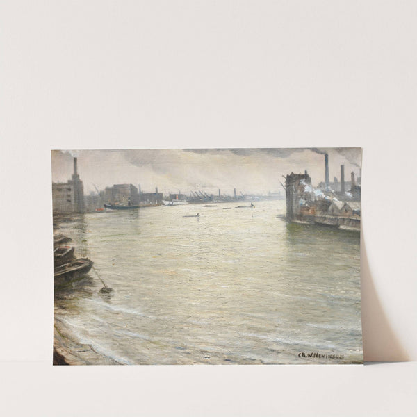 The Thames looking towards Tower Bridge by Christopher R. W. Nevinson