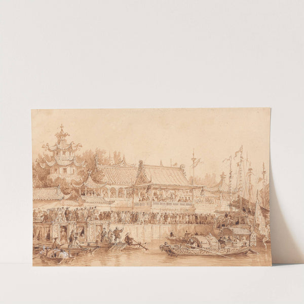 The Theater at Tien-Sin by Thomas Allom