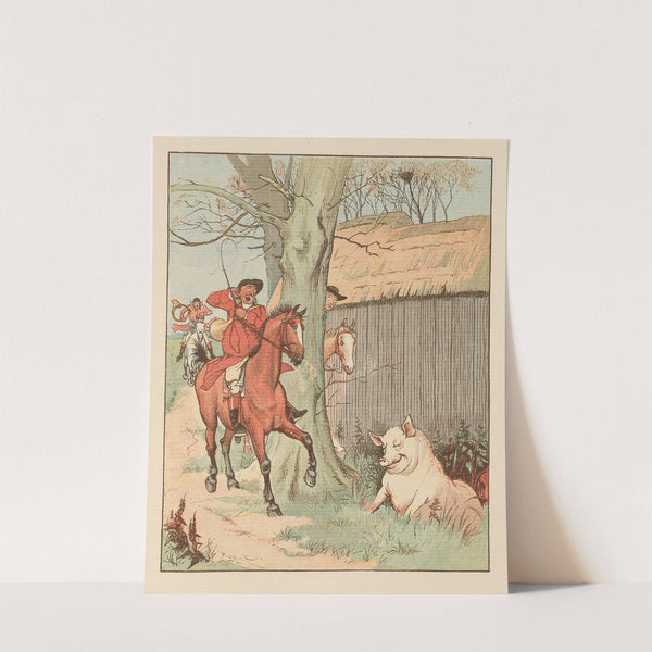 The Three Jovial Huntsmen Pl.7 by Randolph Caldecott