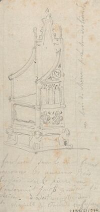 The Throne on which the Scottish Kings were Crowned, in the Chapel of St Edward the Confessor at Westminster Abbey