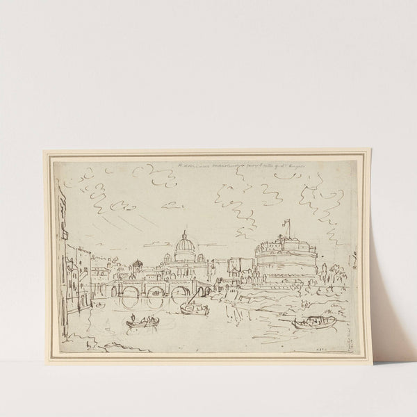 The Tiber with Saint Peter's and the Castel S. Angelo (recto) by William Marlow