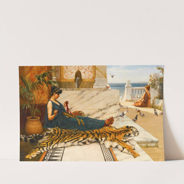 The Tigerskin (Sewing Girl) by John William Godward