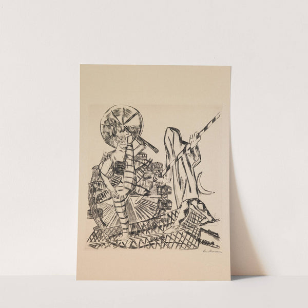 The Tight Rope Walkers, plate 8 from the portfolio ‘The Annual Fair’ (1921) by Max Beckmann