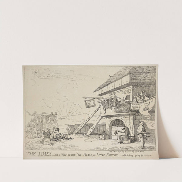 The times – or a view of the Old House in Little Brittain – with nobody going to Hannover (1784) by Thomas Rowlandson