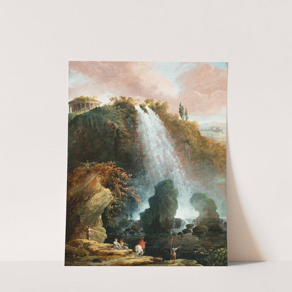 The Tivoli waterfalls with the Temple of the Sibyl by Hubert Robert