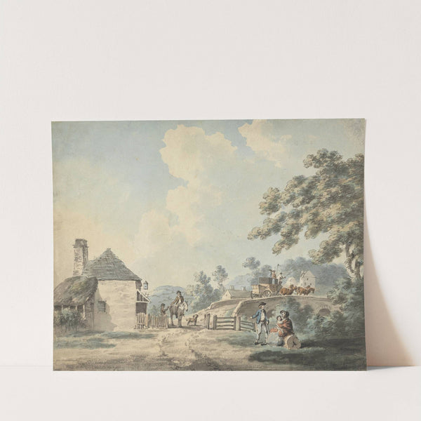 The Toll-house with a Coach Crossing the Bridge by Samuel Howitt