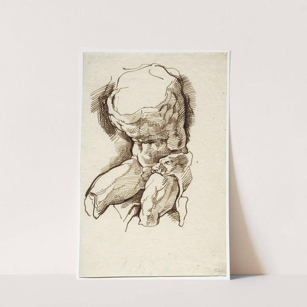 The Torso Belvedere, three quarter view by David Humbert de Superville