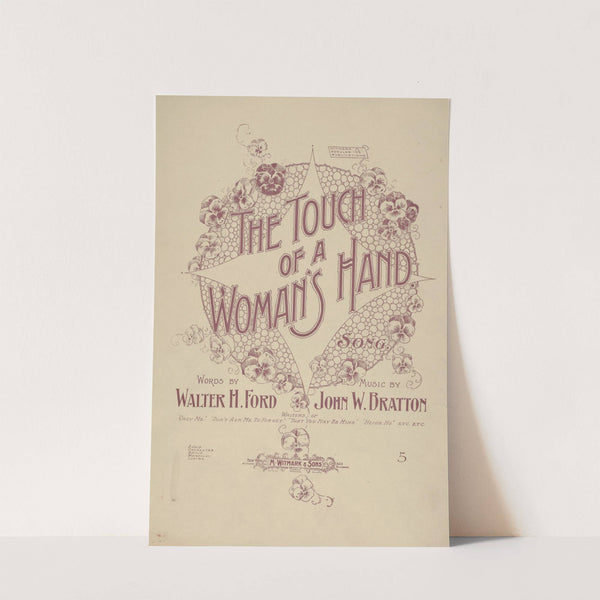 The touch of a woman's hand by Anonymous