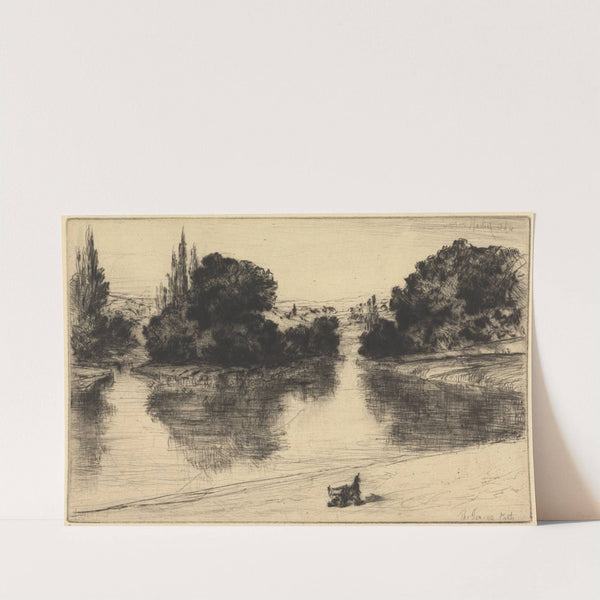 The Towing Path - Hampton Court by Francis Seymour Haden