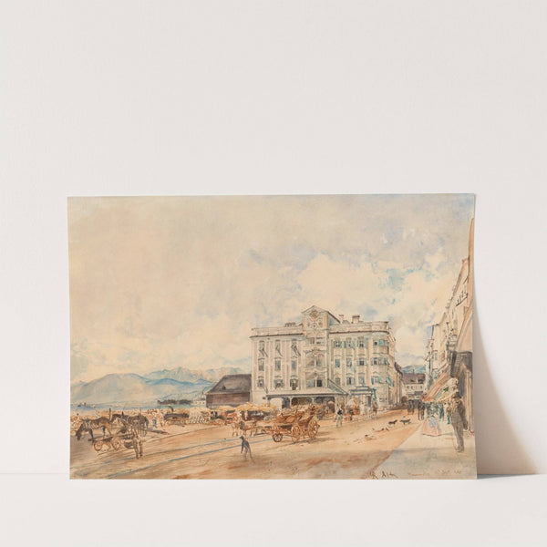 The Town Hall in Gmunden by Rudolf von Alt