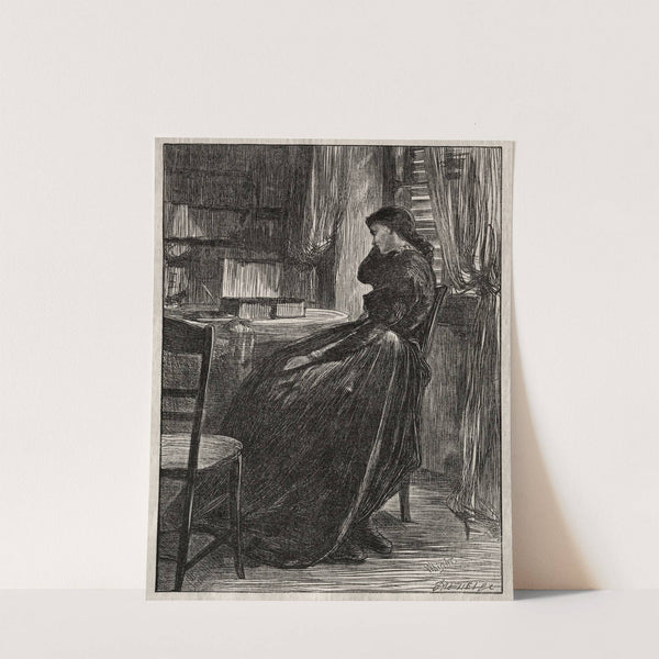 The Trial Sermon, Joanna Douglas at Her Desk (1862) by James Abbott McNeill Whistler