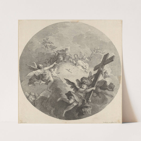 The Trinity, Surrounded by Angels by Jacopo Guarana