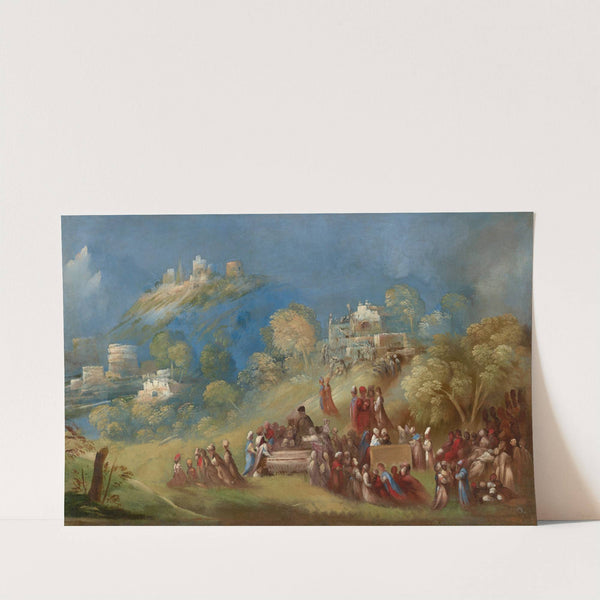 The Trojans Building the Temple to Venus and Making Offerings at Anchises’s Grave in Sicily (c. 1520) by Dosso Dossi