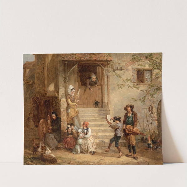 The troubadours (A penny for a song) (1844) by Frederick Goodall