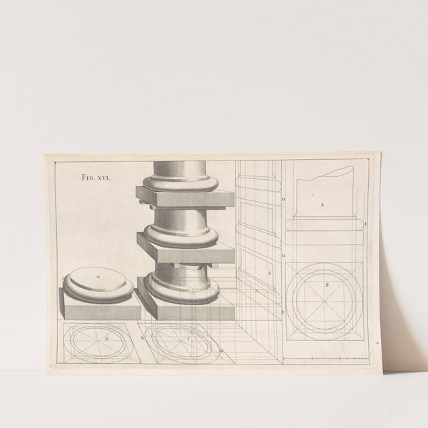 The Tuscan base in perspective by Andrea Pozzo