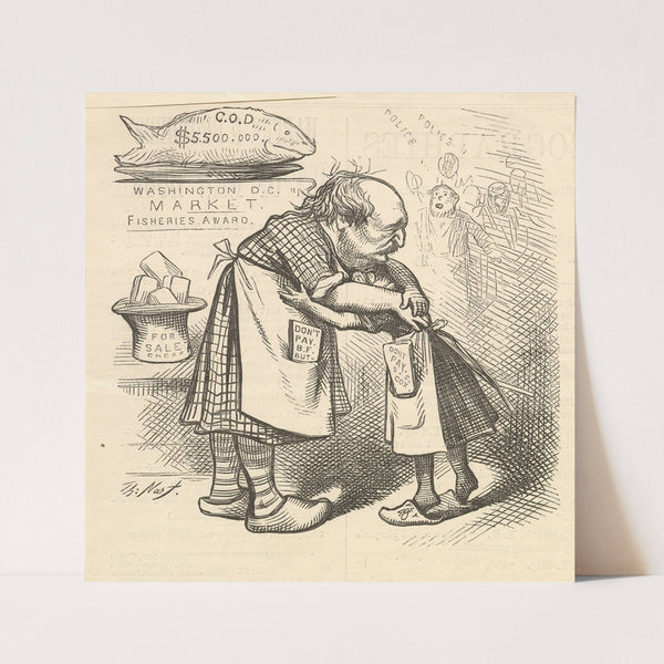 The two fisherwomen agree. That fish is dear to us. by Thomas Nast