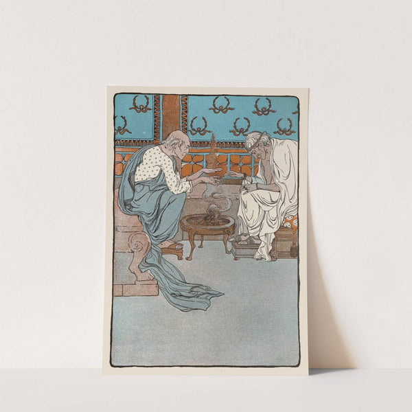 The two old men's hands shook together as they tried to warm themselves before the fire by Maud Hunt Squire