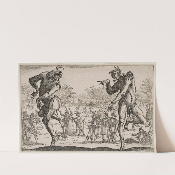 The Two Pantalons or Zanni (1616) by Jacques Callot