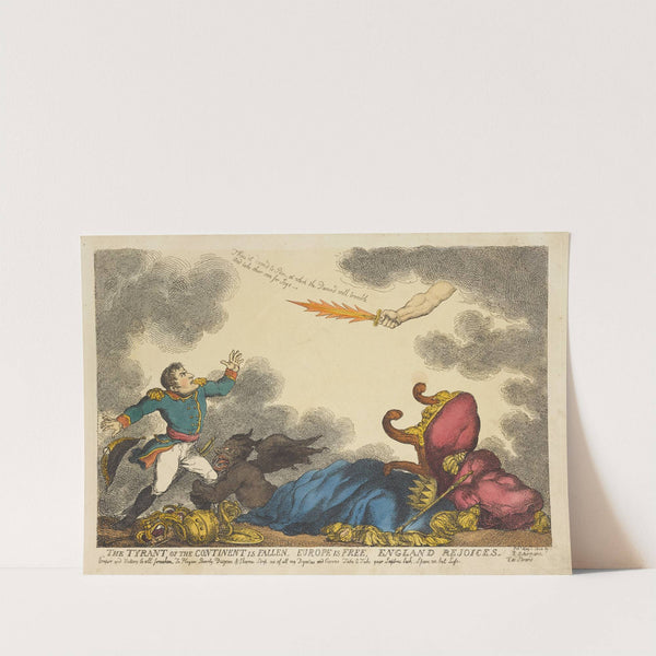 The tyrant of the continent is fallen, Europe is free, England rejoices (1814) by Thomas Rowlandson
