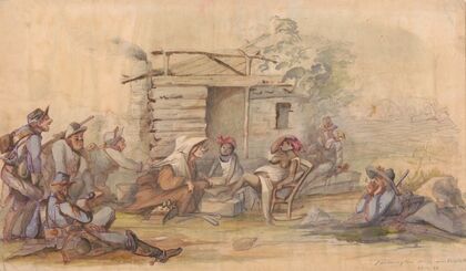 The U.S. Calvary taking a lesson in surgery – Farmington, Mississippi, April 22, 1862
