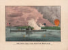 The Union iron clad monitor ‘Montauk’; destroying the Rebel steamship ‘Nashville,’ in the Ogeeche River, near Savannah Ga. Feby. 27th. 1863 (1863)