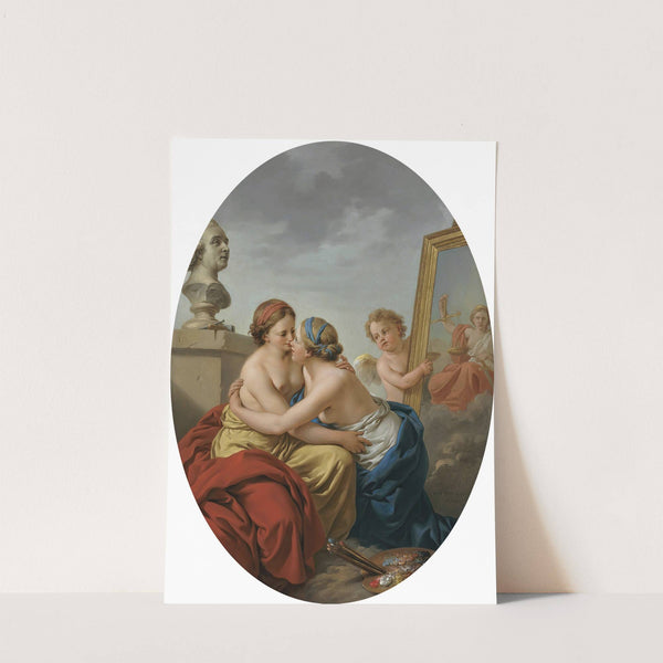 The union of painting and sculpture (1768) by Louis-Jean-François Lagrenée