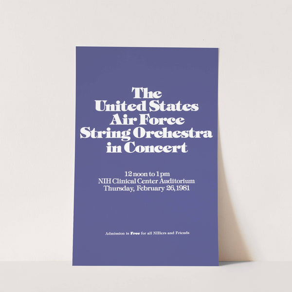 The United States Air Force String Orchestra in concert by National Institutes of Health