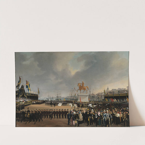 The Unveiling of the Equestrian Statue of Carl XIV Johan of Sw. in 1854 by Carl Stefan Bennet