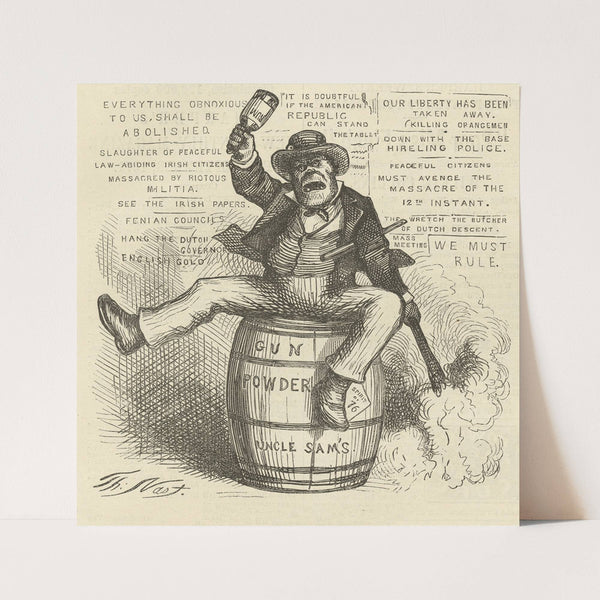 The usual Irish way of doing things (1871) by Thomas Nast