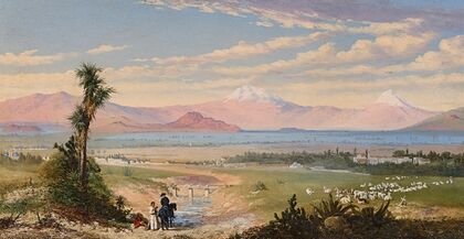 The Valley of Mexico, the Two Volcanoes Popocatépetl and Iztaccihuatl Beyond (1871)