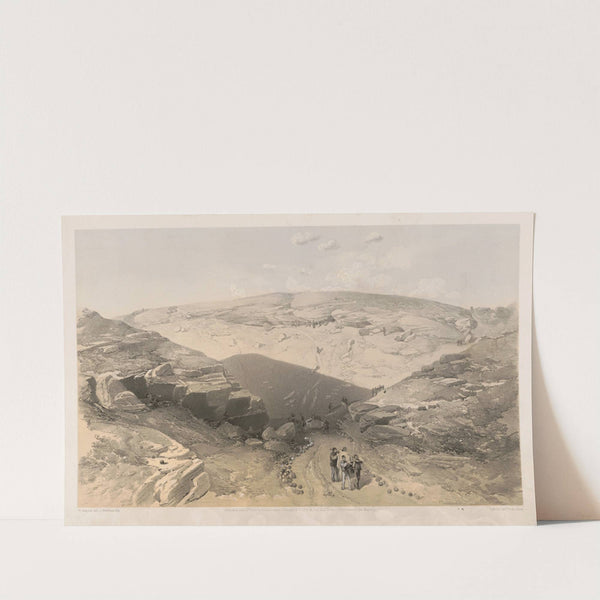 The valley of the shadow of death Caves in the Woronzoff Road behind the 21 gun battery (1855) by William Simpson