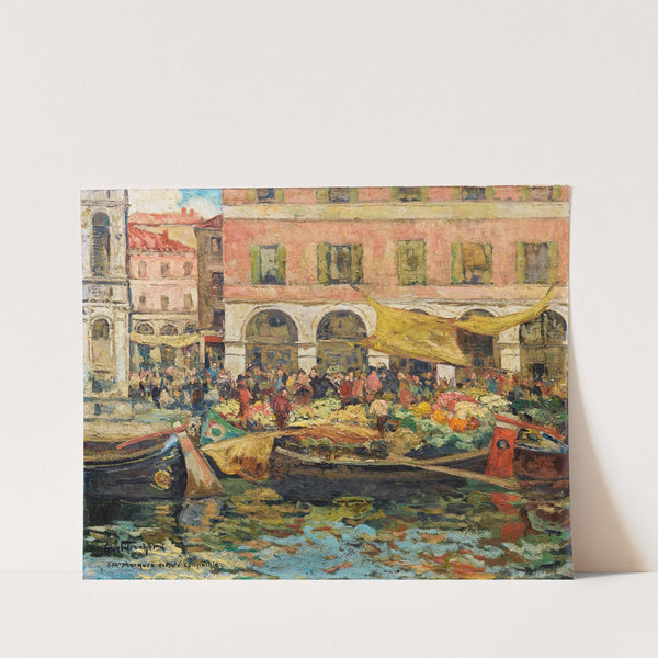 The Vegetable Market In Venice by Louis Abel-Truchet