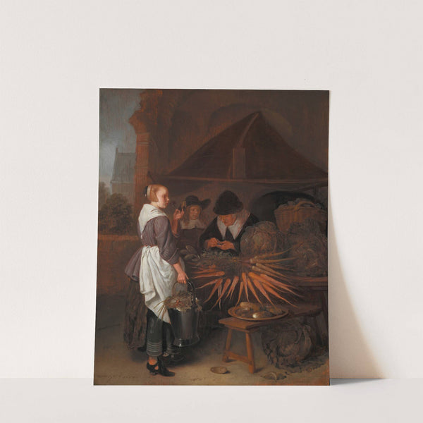 The Vegetable Stall by Quirijn Van Brekelenkam