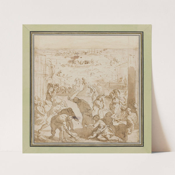 The Venetians Defend Themselves against the Siege of Pippin (ca. 1579 – 1580) by Jacopo Palma il Giovane